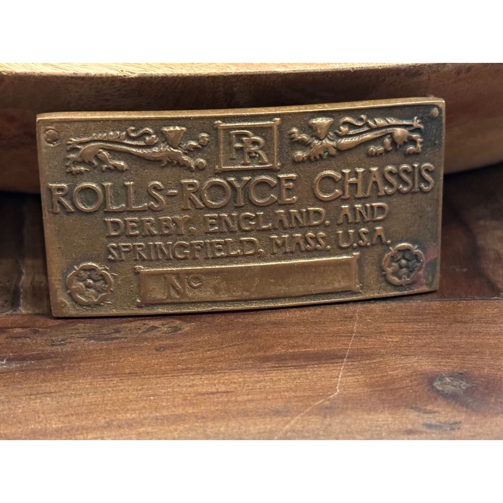 Vintage 1970s Rolls-Royce‎ Chassis UB Belt Buckle
